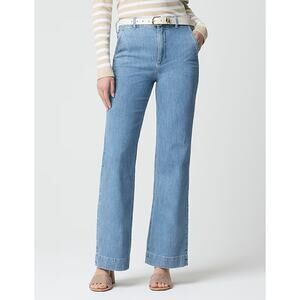 J.Crew Drapey Denim Trouser Jean Light Denim Blue Wash Womens US 25 NWT